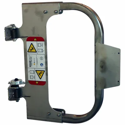 PS INDUSTRIES Self-Closing Safety Gate: Stainless Steel, For 15 in to 20 in Opening Wd - Width Adjustable Single-Door Metal