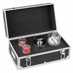 This metric calibration weight kit includes a set of cylinder-shaped, accredited weights with a 5 kg nominal mass, made of aluminum. The kit comes with a cloth for handling. Used to verify and calibrate industrial scales and balances in laboratories, manufacturing, and quality control applications.