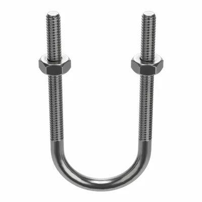 Standard U-Bolt: 1/4"-20 Thread Size, For Pipe Size 3/4 in, 3 3/16 in Inside Ht - Standard U-Bolts