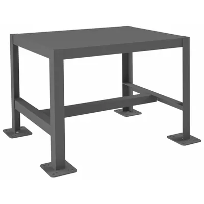 DURHAM MFG Work Table: Fixed Ht, Steel, 24 in x 18 in, 2,000 lb Overall Load Capacity - Steel-Top Worktables