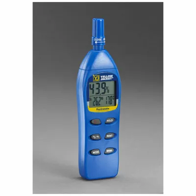 YELLOW JACKET Hygro Thermometer Psychrometer: Onboard, 7 in x 1.88 in x 1 in - Infrared Temperature & Humidity Meters
