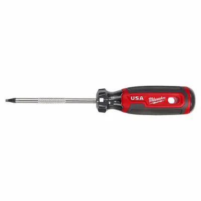 MILWAUKEE Screwdriver: Long Lg, Friction, #2 Tip Size, 8 1/4 in Overall Lg - Tether-Ready Square Screwdrivers