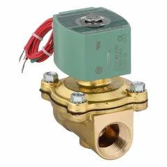 This 2-way, 2-position normally closed solenoid valve from REDHAT features a 1 in pipe size and operates on 12V DC. The watertight coil enclosure and high-flow design make it suitable for on/off control in water, air, and light oil systems. It is commonly used in industrial fluid handling applications requiring reliable shut-off.
