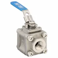 MILWAUKEE VALVE Manual Two-Way Ball Valve: 1/2 in, Stainless Steel, Straight, FNPT x FNPT (MPN 35FSSN0LL-012)