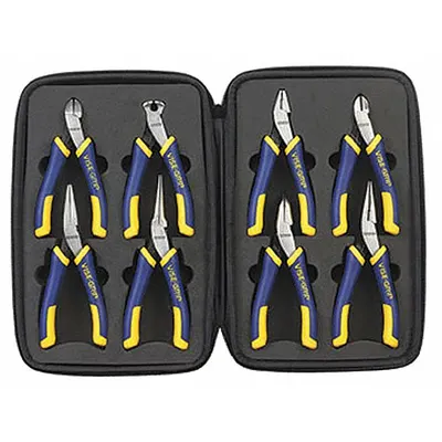 IRWIN Precision Plier Set: 8 Pliers, Deluxe Cushion Grip, Spring Return, Case - Assorted Precision Pliers Sets