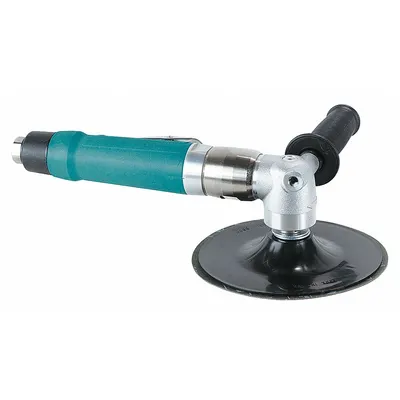 DYNABRADE Air Disc Sander: 7 in Pad, Threaded Shank, Heavy Duty, 1 hp, 40 cfm, Right Angle Grip - Rotary Disc Sanders