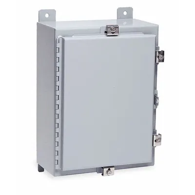 WIEGMANN Enclosure: Steel, 24 in x 24 in x 8 in, NEMA 12/13/4, Solid Cover - Steel Washdown Enclosures