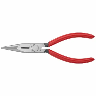 KNIPEX Long Nose Plier: 1 1/4 in Max Jaw Opening, 6 1/4 in Overall Lg, 2 in Jaw Lg - Chain-Nose Pliers