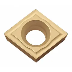 The KYOCERA CPMH322CCX is a diamond indexable turning insert for precision machining of non-ferrous materials such as aluminum alloys, copper, and plastics. It is used in turning, boring, and facing operations to achieve high surface finish and extended tool life.