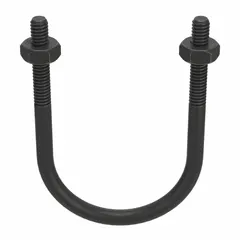 Steel U-bolt designed to secure 1-inch pipe, conduit, or tubing to structural supports. Thread size 1/4-20, inside height 2-3/4 in. Sold in a pack of 10. Suitable for plumbing, HVAC, and industrial piping systems.