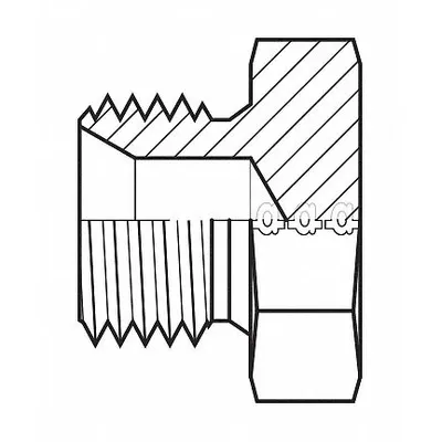 ADAPTALL Hydraulic Hose Adapter: Carbon Steel, 1/4 in Fitting Size - Hydraulic Hose Plugs