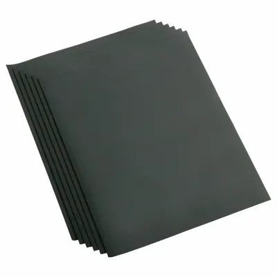 SKILCRAFT Sandpaper Sheet: 9 in W x 11 in L, Silicon Carbide, 1500 Grit, A Wt Paper - Wet/Dry Paint-Preparation & Finishing Sheets for All Surfaces