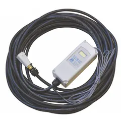 Thermostat for portable gas heaters with a control range of -30° to 220°F. Overall height 6 1/2 inches. Used in construction, industrial worksites, and temporary heating applications for temperature regulation.