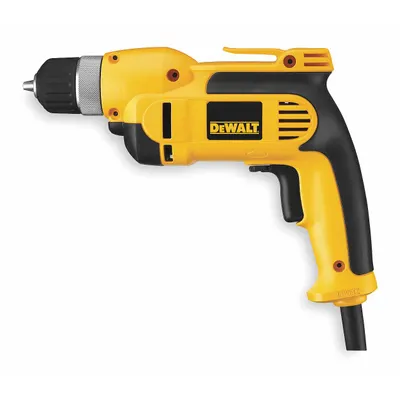 DEWALT Drill Kit: 3/8 in Chuck Size, Keyless, 2,500 RPM No Load Speed, 8 A Current - Corded Pistol-Grip Drills
