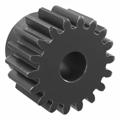 KHK GEARS Spur Gear: Module m 2, 18 Teeth, 12 mm Bore Dia, Black Oxide Coated Carbon Steel - Metric Spur Gears with Standard Hub