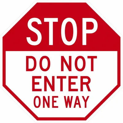LYLE Traffic Sign: 18 in x 18 in Nominal Sign Size, 18 in x 18 in Nominal Sign Size (W x H) - Do Not Enter Signs