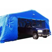 FSI Drive-Through Shelter: 26 ft Overall Lg, 13 ft Overall Wd, 11 ft Overall Ht, Nylon/PVC, Blue (MPN DAT1326-DTGR)