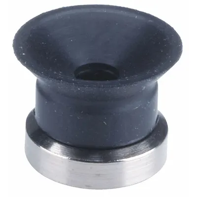 SMC Vacuum Pad: Flat, w/o Adapter, 13 mm Pad Dia, Fluoro Rubber, Black with Green Mark - Flat Type Automotive & Industrial Vacuum Pads