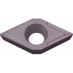 The KYOCERA DCMT3252PV7005 is a diamond indexable turning insert for precision machining of non-ferrous materials, composites, and abrasive alloys. It is used in turning, facing, and profiling operations to achieve high surface finish and extended tool life.