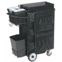 FLEXCART Tool Utility Cart: Black / Silver Drawer, 37 1/2 in Wd, 14 1/2 in Dp, 45 in Ht, No Lid (MPN FC-300PCNT)