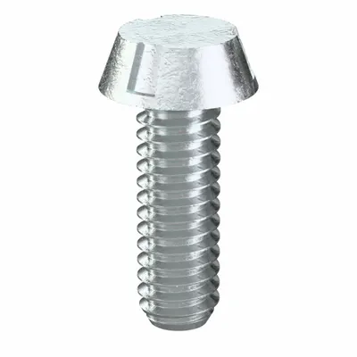 TAMPER-PRUF SCREW Tamper Resistant Screw: 1/4"-20 Thread Size, 3/4 in Lg, Steel, Zinc-Plated - Round Head Conical Tamper-Resistant Machine Screws