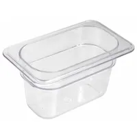 CRESTWARE Food Pan: Ninth Size, Rectangular, NSF Certified, 7 in Overall Lg, 4 1/4 in Overall Wd (MPN FP92)