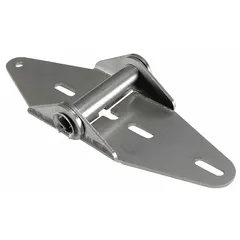 This stainless steel hinge is used to connect garage door panels, allowing them to articulate as the door operates. The #1 hinge is typically installed on the top section of the door. Sold in a pack of 4, it features a rounded corner type and a leaf height of 7-1/2 inches.
