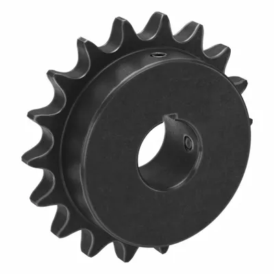 TSUBAKI Single Strand Sprocket: 60, For 3/4 in Chain Pitch, 1 1/4 in Bore Dia, 18 Teeth - Size 60 Fixed-Bore Roller Chain Sprockets