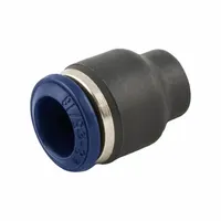 This push-to-connect cap is made of nylon and designed to seal the end of 5/16 in OD tubing in pneumatic or fluid systems. It features a push-to-connect design for quick installation and has an overall length of 27/32 in. Typical applications include industrial automation, packaging, and material handling equipment