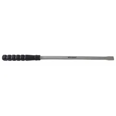 Straight-end-angle pry bar with chisel tip, 32-inch overall length. Meets ASME B107.52. Used for prying, demolition, and alignment in industrial maintenance, construction, and metalworking.