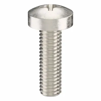 USA INDUSTRIALS Machine Screw: M3x0.50 Thread Size, 10 mm Lg, 316, Stainless Steel, Plain - Pan Head Machine Screws