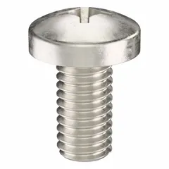 Pan head machine screws with #10-32 thread, 3/8 in length, made from 316 stainless steel with a plain finish. Phillips drive, #2 drive size. Supplied in a 50-piece pack. Used for general fastening in machinery, electrical enclosures, and equipment assembly where corrosion resistance is required.