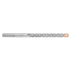 This carbide-head SDS-Plus drill bit is designed for rotary hammer drilling in concrete and masonry. With a 7/8 in diameter, 18 in overall length, and 16 in max drilling depth, it is suited for installing anchors, rebar, or running conduit through hard materials in construction and industrial maintenance.