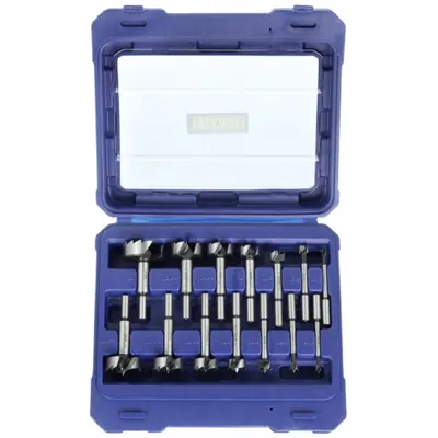 IRWIN 14-Piece Forstner Drill Bit Set, 3/8 in Shank, Straight Shank - Forstner Drill Bit Sets