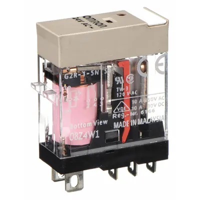 OMRON General Purpose Relay: Socket Mounted, 10 A Current Rating, 24V AC, SPDT - Socket-Mounted Relays