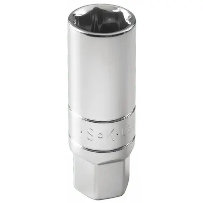 SK PROFESSIONAL TOOLS Spark Plug Socket: 3/8 in Drive Size, 3/4 in Socket Size, 6-Point, Std - SAE Spark Plug Sockets
