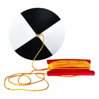 This Secchi disk is used for measuring water clarity or turbidity. Lowered into water, the depth at which the black-and-white pattern disappears indicates transparency. The 8 3/4-inch diameter plastic disk is suitable for field testing in lakes, rivers, and reservoirs