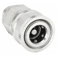 SNAP-TITE Hydraulic Quick Connect Hose Coupling: 3/8 in, 316 Stainless Steel, 3/8"-18 Thread Size (MPN SVHC6-6MV)