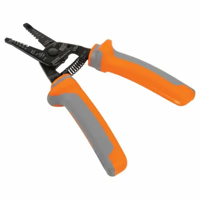 KLEIN TOOLS Insulated Wire Stripper and Cutter: 18 AWG to 10 AWG, 7 11/16 in Overall Lg - Multifunction Wire Strippers
