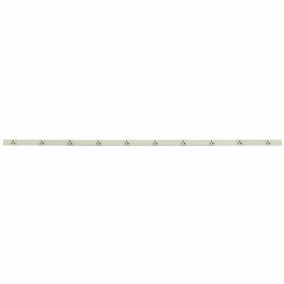 HUBBELL WIRING DEVICE-KELLEMS Prewired Raceway: 2 Circuits, 6 Outlets, NEMA 5-20R, 6 ft Lg, 1 5/16 in W x 15/16 in H - Metallic Prewired Outlet Raceway Strips