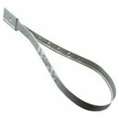 Steel strap seal with embossed sequential numbering and 'Sealed' marking in silver. Strap length 8 3/8 in, width 3/8 in, breaking strength 100 lb. Supplied in packs of 1,000. Used for securing cargo, meters, and industrial equipment to deter tampering and enable traceability.