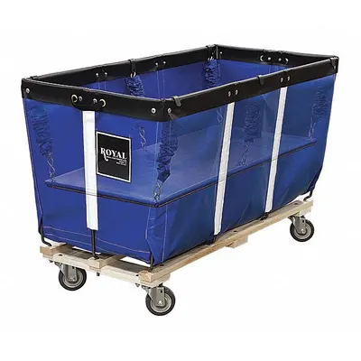 ROYAL BASKET TRUCKS Basket Truck: 15.3 cu ft, 600 lb, 50 in L x 23 in W x 23 in H, Blue - Easy-Access Basket Trucks with Permanent Mildew-Resistant Vinyl Liner