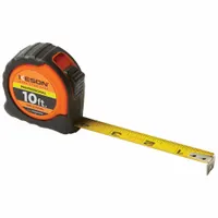 KESON Tape Measure: Nonmagnetic Single Hook Tip, 10 ft, Plastic with Rubberized Grip (MPN PGPRO1810V)