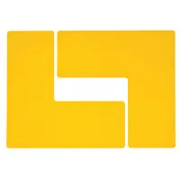 Floor Marking Tape: L, Solid, Yellow, No Legend, 4 in x 10 in, 8 mil Tape Thick, Brady®, 20 PK (MPN 104457)