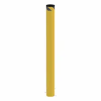 This pour-in-place bollard is made of carbon steel with a yellow finish. It has a diameter of 6 5/8 in and an install height of 62 1/2 in. Designed for permanent installation, it provides a physical barrier to protect structures and equipment from vehicle impact in industrial and commercial areas