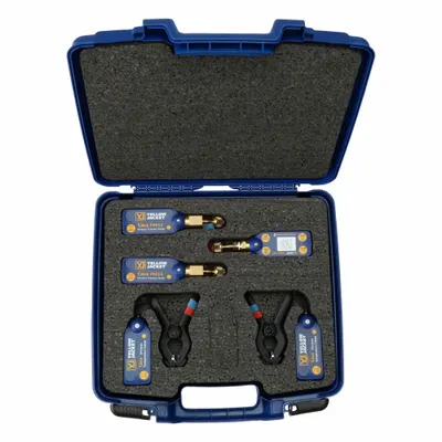 YELLOW JACKET Charging and Evacuation Kit: Pressure/Temp, Pressure/Temp, -40°F to 266°F - Wireless Refrigeration Diagnostic Kits