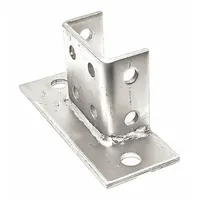 Strut Channel Fitting: 1 5/8 in x 3 1/4 in For Strut Channel Size, 8 Holes, 9/16 in Hole Dia (MPN V71SQS2)