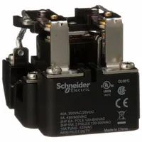SCHNEIDER Open Power Relay: Surface Mounted, 40 A Current Rating, 240V AC, DPST-NO, 6 Pins/Terminals (MPN 199AX-10)