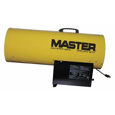 MASTER Portable Gas Torpedo Heater: 375,000 BtuH Heating Capacity Output - Direct-Fired Portable Gas Torpedo Heaters