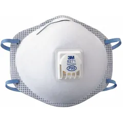 This NIOSH P95-rated disposable respirator features an exhalation valve, a metal nose clip, and a dual non-adjustable headstrap. It provides protection against certain oil and non-oil based particulates in industrial environments. The standard face seal and medium size ensure a secure fit. Sold in a 10-pack.